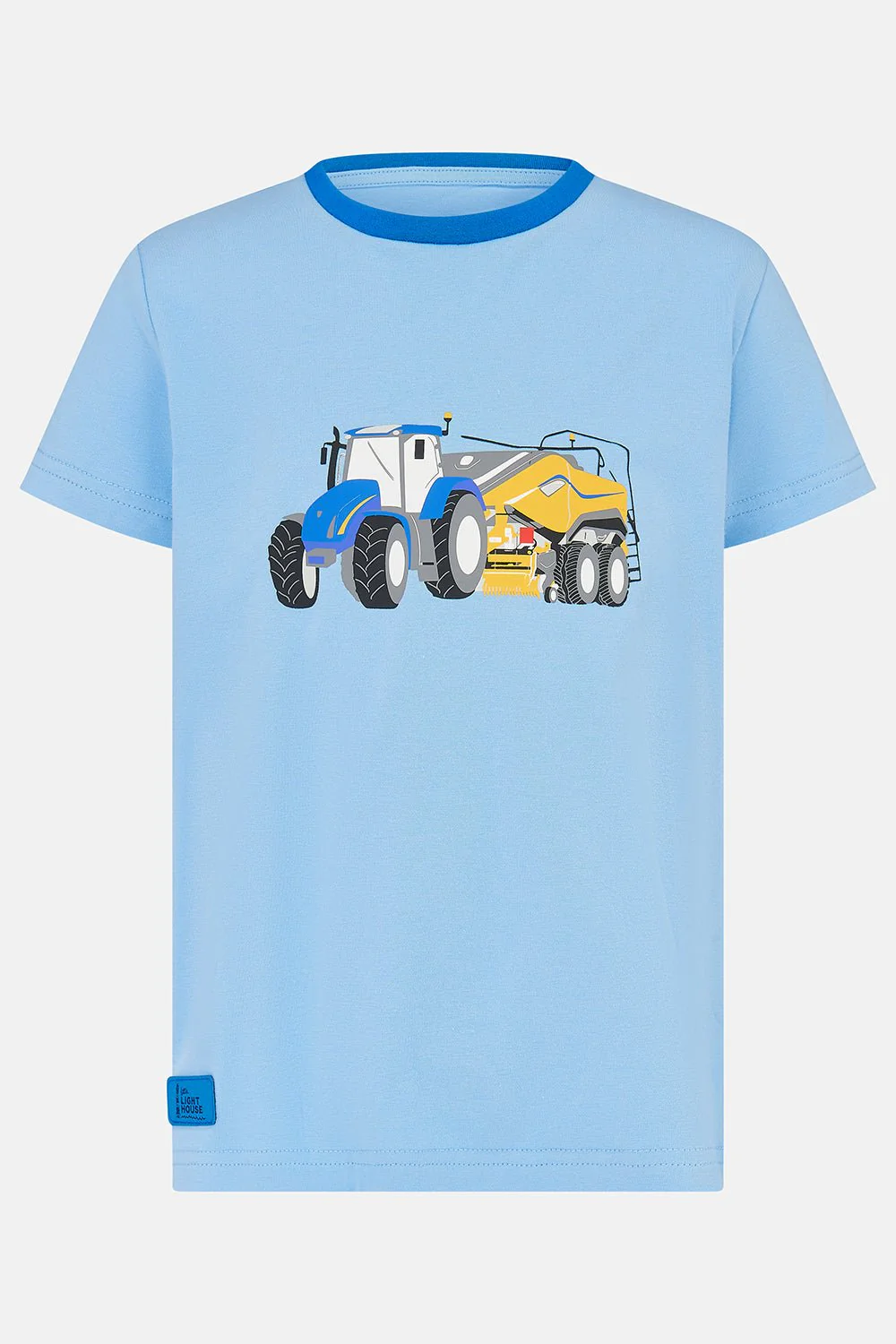 Oliver Short Sleeve Top - Blue Tractor Baler