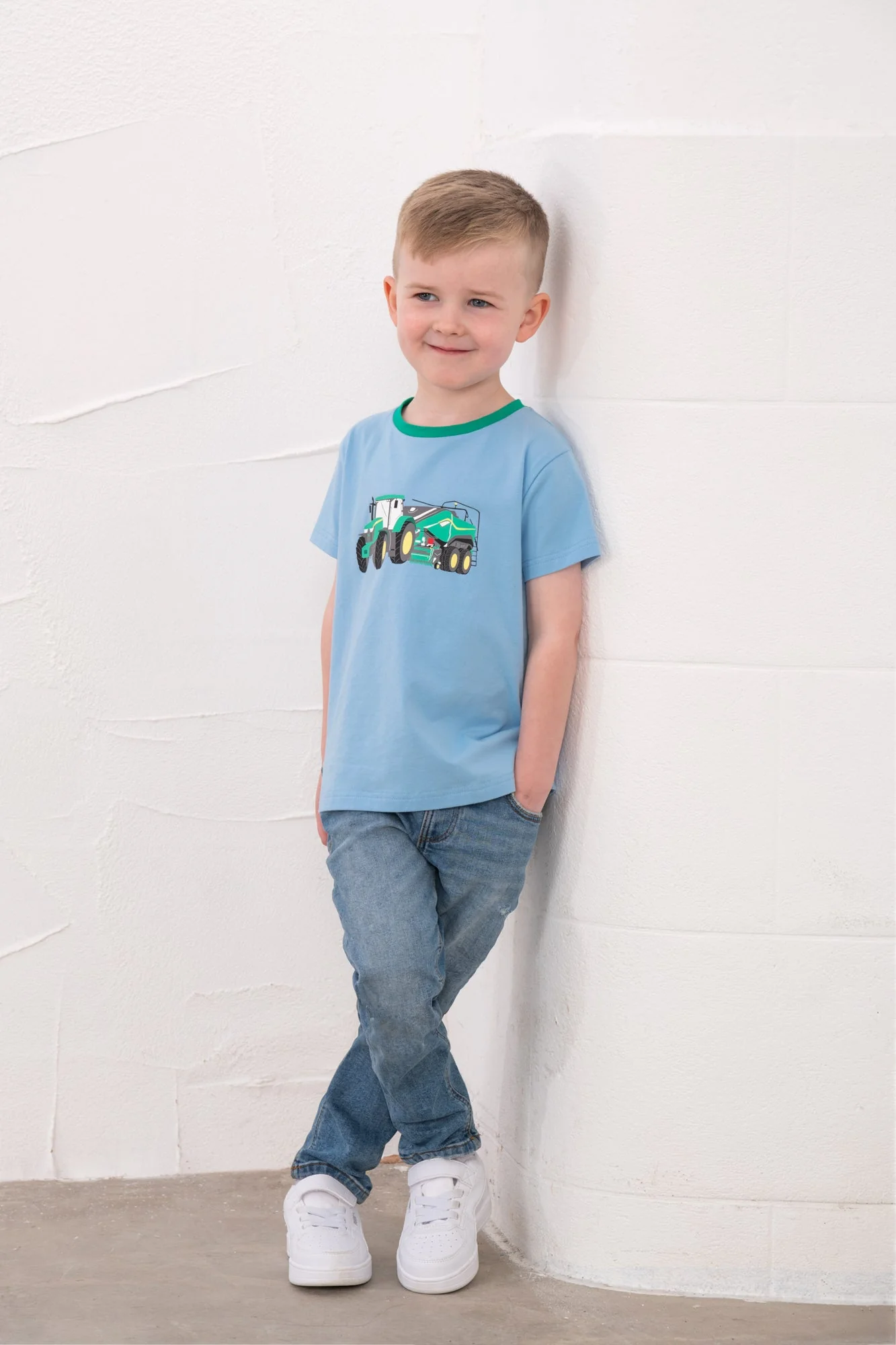Oliver Short Sleeve Top - Green Tractor Baler - Image 3