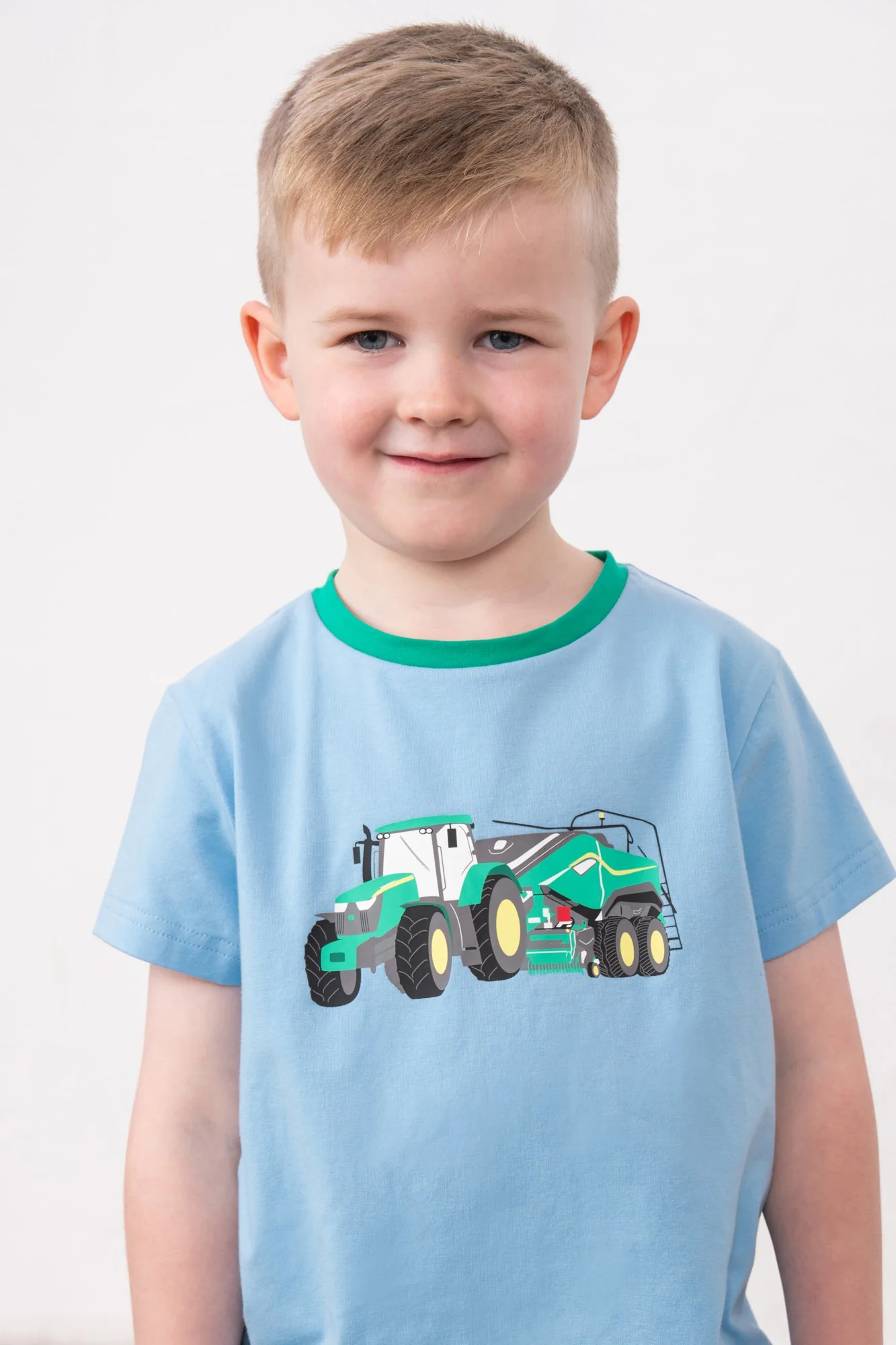 Oliver Short Sleeve Top - Green Tractor Baler - Image 4
