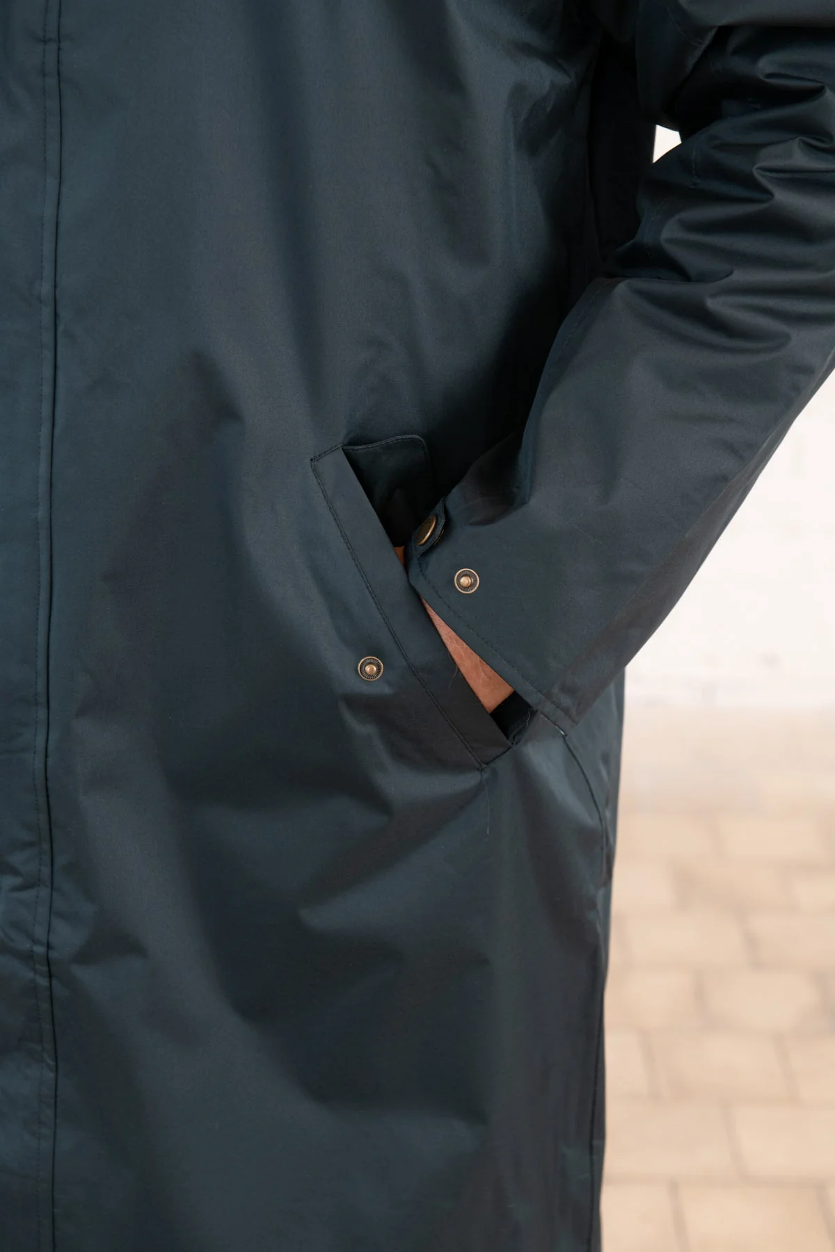 Stockman Full Length Rain Coat - Navy - Image 10