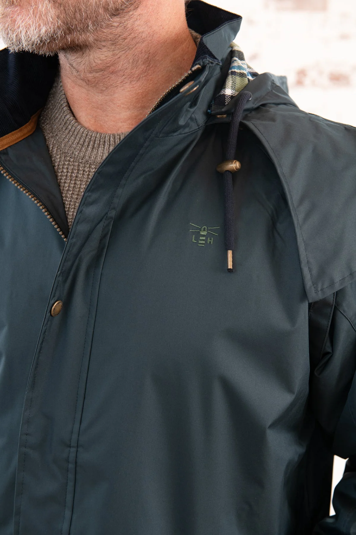 Stockman Full Length Rain Coat - Navy - Image 11