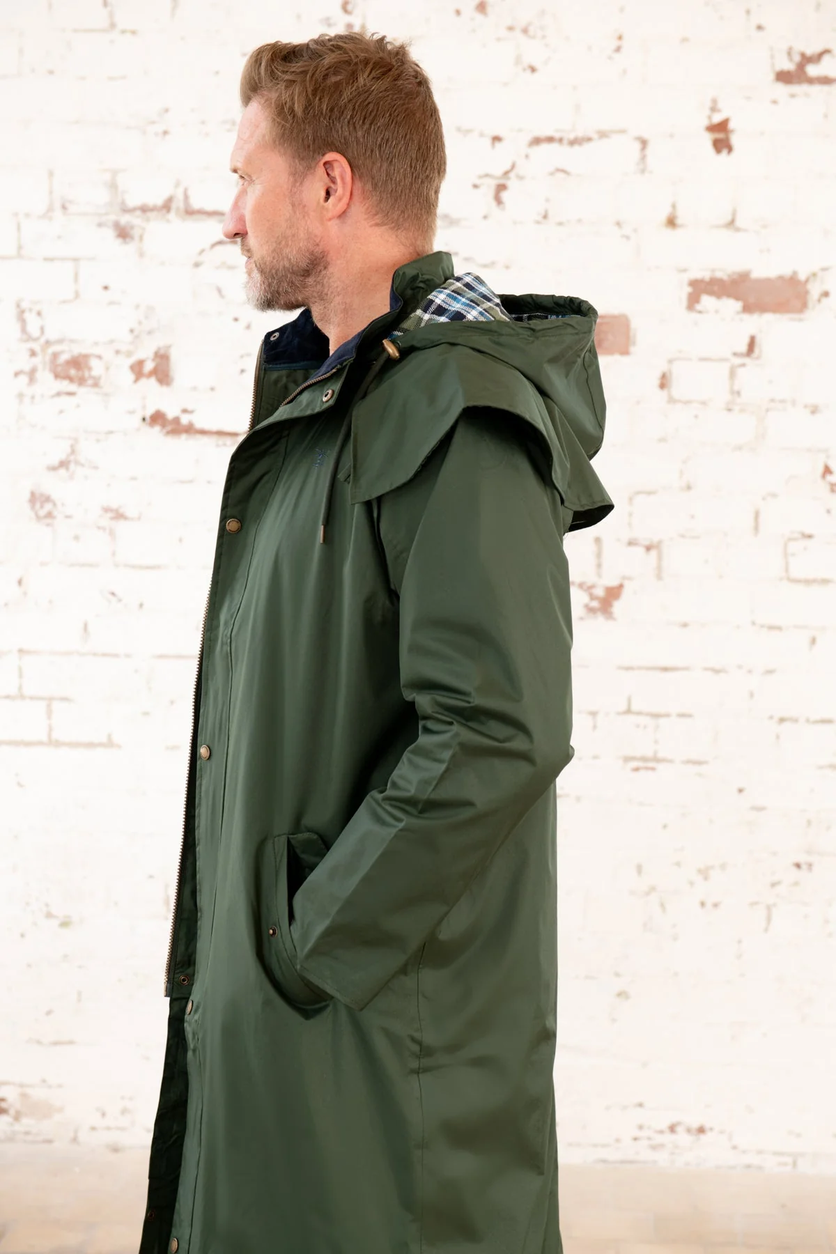 Stockman Full Length Rain Coat - Duffel - Image 4