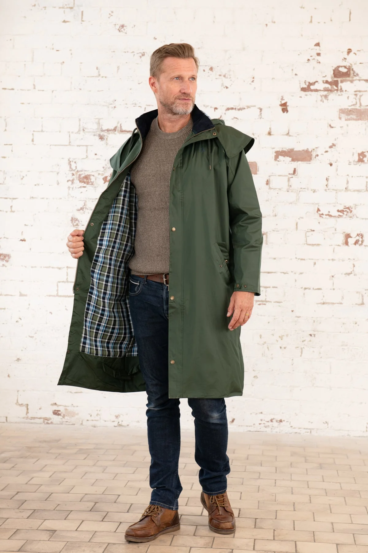 Stockman Full Length Rain Coat - Duffel - Image 6