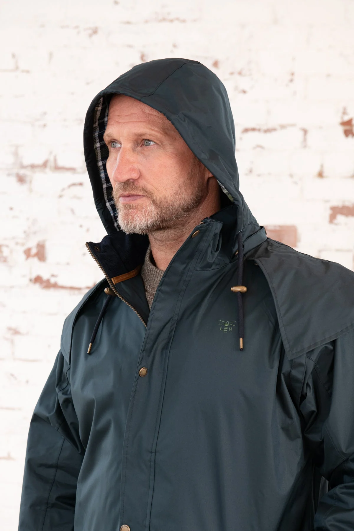 Stockman Full Length Rain Coat - Navy - Image 12